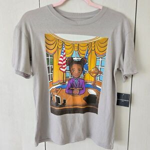 Nwt future president puzzle huddle Top shirt short sleeves grey Grayson Threads